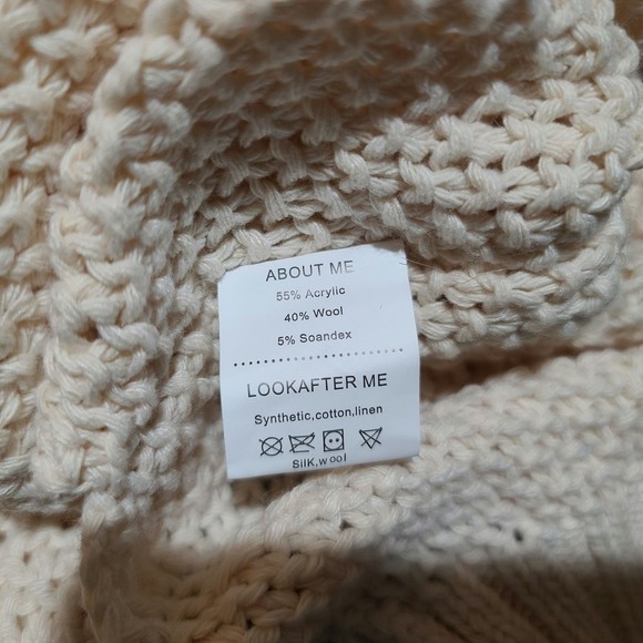 NWT Exlura New Collection High Low Wool Blend Sweater one size - Picture 4 of 4